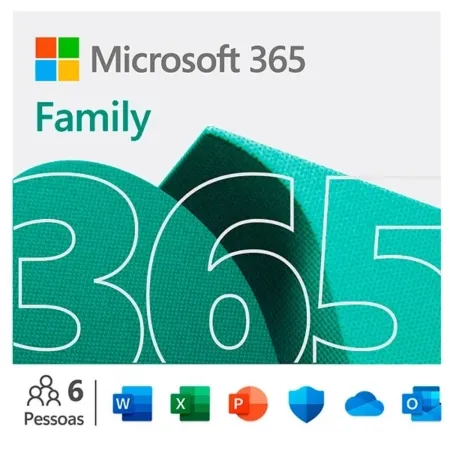 Licena Microsoft Office 365 15 Meses (12+3 Meses Grtis) Family 6 Dispositivos 1tb Nuvem Esd Digital - 6gq-01405